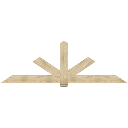Ekena Millwork Kennewick Rough Sawn Timber Gable Bracket, Douglas Fir, 96"W x 32"H x 2"D x 6"F, 8/12 Pitch GBW096X32X0206KEN00RDF